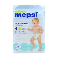 Подгузники детские 54 шт. Mepsi комфорт макси 9-14 кг р. L