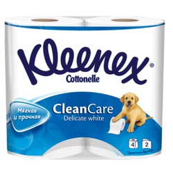 Туалетная бумага Kleenex Деликейт Уайт двухслойная 4 шт. белая