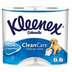 Туалетная бумага, Kleenex (Клинекс) 4 шт Деликейт Уайт двухслойная белая
