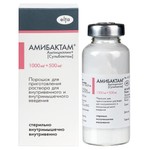 Амибактам, порошок для приготовления раствора для внутривенного и внутримышечного введения 1000 мг+500 мг 1 шт флаконы
