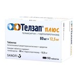 Телзап Плюс, таблетки 12.5 мг+80 мг 90 шт