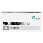 Моксонидин, таблетки покрытые пленочной оболочкой 0.4 мг 90 шт
