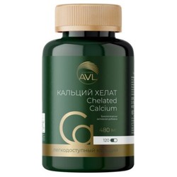 Кальций хелат AVL БАД к пище 120 шт. капс. 80 мг / 586 мг