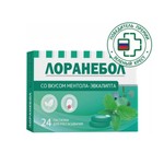 Лоранебол, пастилки для рассасывания 2.5 г 24 шт со вкусом ментола и эвкалипта