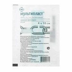 Лейкопластырь бактерицидный, Мультипласт р. 4смх10см 1 шт сильной фиксации белый