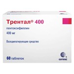 Трентал 400, таблетки с пролонгированным высвобождением покрытые пленочной оболочкой 400 мг 60 шт