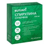 Спирулина, Butunti (Бутунти) таблетки 0.5 г 60 шт