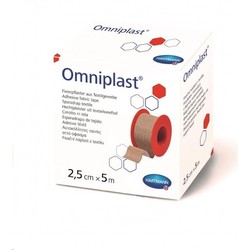 Пластырь фиксирующий Omniplast из текстильной ткани р. 2.5смх5м 1 шт.