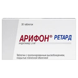 Арифон ретард табл. с пролонг. высвоб. п/о пленочной 1.5 мг 30 шт.