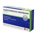 Ацеклофенак Велфарм, таблетки покрытые пленочной оболочкой 100 мг 20 шт (рег. № ЛП-002871)