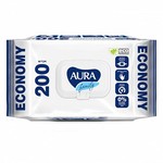 Салфетки влажные, Aura (Аура) 200 шт Фэмили для всей семьи с крышкой