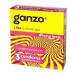 Презервативы, Ganzo (Ганзо) 3 шт лонг лав с анестетиком