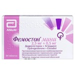 Фемостон мини, таблетки покрытые пленочной оболочкой 2.5 мг+0.5 мг 84 шт