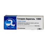Гепарин-Акригель 1000, гель для наружного применения 1 тыс.МЕ/г 30 г 1 шт