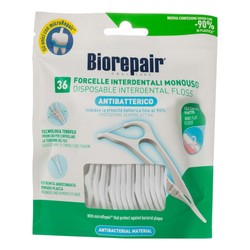 Зубная нить с держателем Biorepair Форселл Интердентал моноусо одноразовая 36 шт.