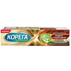 Крем для фиксации зубных протезов Corega Профешнл Комфорт и защита десен Алоэ вера Сверхпрочная фиксация