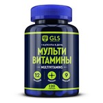 Мультивитамины 12+9, GLS (ДжиЭлЭс) капсулы 420 мг 120 шт БАД (12 витаминов + 9 минералов)