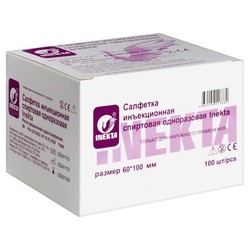 Салфетки спиртовые для инъекций Inekta р. 6смх10cм 100 шт.
