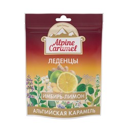 Леденцы Alpine Caramel БАД имбирь и лимон (леденцы массой 3.3 г) 1 шт.