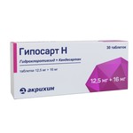 Гипосарт Н, таблетки 12.5 мг+16 мг 30 шт
