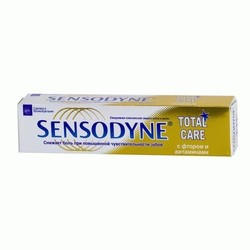 Зубная паста Sensodyne тотал кэа с фтором и витаминами 50 мл