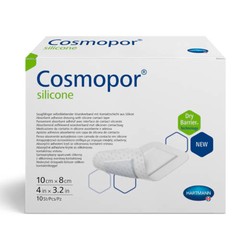 Повязка пластырного типа Cosmopor Силикон впитывающая с контактным слоем из силикона р. 10смх8см 10 шт.