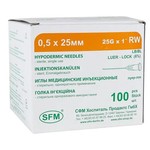 Игла инъекционная стерильная одноразовая, р. 0.5ммх25мм 25G 100 шт
