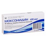 Моксонидин, таблетки покрытые оболочкой 0.4 мг 30 шт
