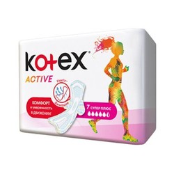 Прокладки женские Kotex актив супер плюс 7 шт.