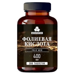 Фолиевая кислота Miosuperfood БАД 200 шт. табл. 400 мкг / 200 мг