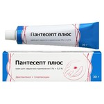 Пантесепт плюс, крем для наружного применения 5%+0.5% 30 г 1 шт туба