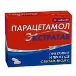 Парацетамол Экстратаб, таблетки 500 мг+150 мг 20 шт
