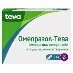 Омепразол-Тева капс. кишечнораств. 20 мг 14 шт.
