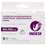 Салфетки спиртовые для инъекций, Inekta (Инекта) р. 6смх10cм 20 шт