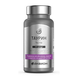 Таурин Akvion БАД 60 шт. капс. 715 мг