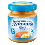 Пюре, Бабушкино лукошко 100 г семга овощи с 8 мес