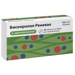 Бисопролол Реневал, таблетки покрытые пленочной оболочкой 10 мг 60 шт
