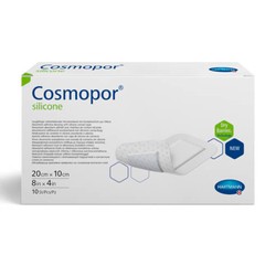 Повязка пластырного типа Cosmopor Силикон впитывающая с контактным слоем из силикона р. 20смх10см 10 шт.