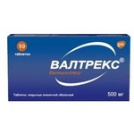Валтрекс, таблетки покрытые пленочной оболочкой 500 мг 10 шт