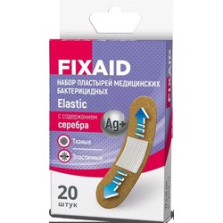 Лейкопластырь бактерицидный Fixaid Эластик тканевый набор с содержанием серебра р. 19ммх72мм 20 шт.