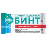 Бинт стерильный, р. 5мх10см Клинса высокой плотности