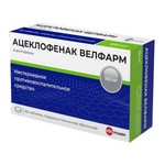 Ацеклофенак Велфарм, таблетки покрытые пленочной оболочкой 100 мг 60 шт (рег. № ЛП-002871)