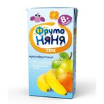 Сок, Фрутоняня 200 мл мультифруктовый