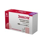 Эниксум, раствор для инъекций 4000 анти-Ха МЕ/0.4 мл 0.4 мл 5 шт шприцы