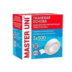 Лейкопластырь Master Uni на тканевой основе катушка р. 3смх500см 1 шт.