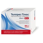 Телпрес Плюс, таблетки 25 мг+80 мг 98 шт