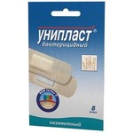 Лейкопластырь бактерицидный, Унипласт р. 1.9смx7.2см 8 шт незаметный