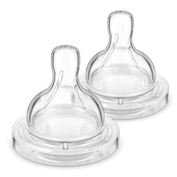 Соска силиконовая 2 шт. Philips Avent анти-колик средний поток с 3 мес SCY763/02