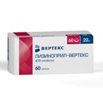 Лизиноприл-Вертекс, таблетки 20 мг 60 шт