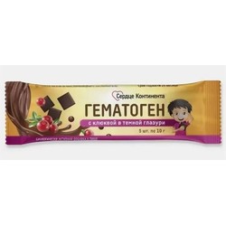 Гематоген Сердце континента с клюквой в темной глазури 5 шт.